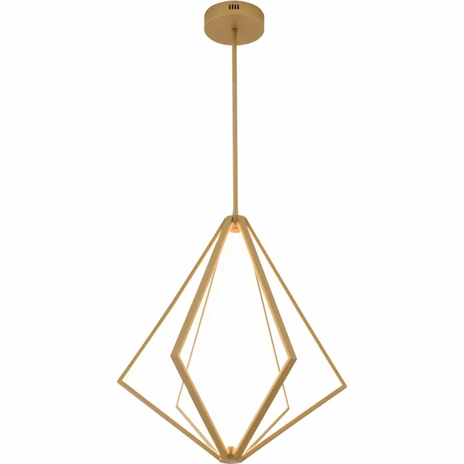 Bethel International WE02C25GD Modern Gold LED 24.5″ Hanging Light
