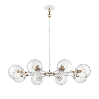 Boudreaux Eight Light Chandelier in Matte White (45|24439/8)