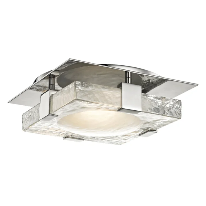 Bourne 1-Light Wall Sconce in Polished Nickel 10.5L x 10.5W x 10.5H