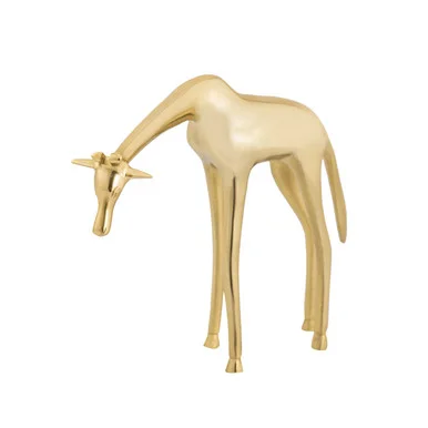 Brass Giraffe Sculpture in Polished Brass (45|H0807-9267)