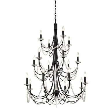 Brentwood 18 Light Chandelier in Carbon Black (137|350C18CB)