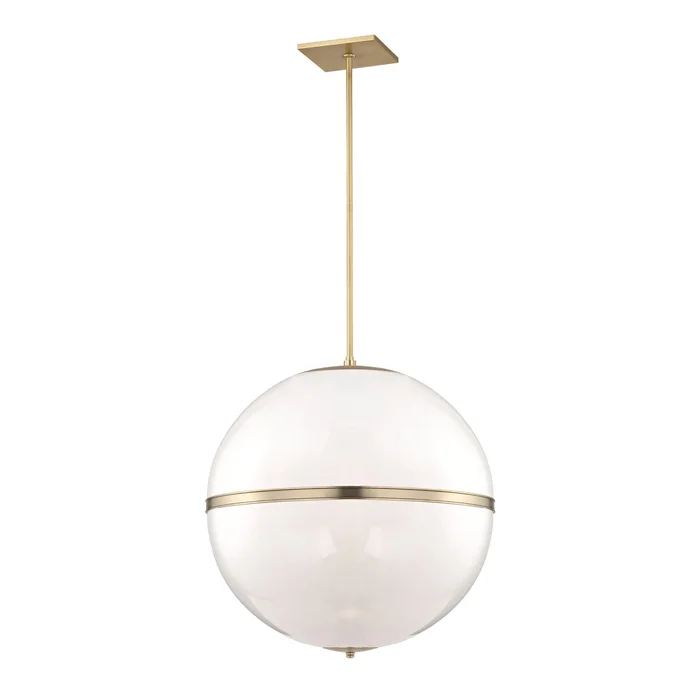 Brian Patrick Flynn Truax 4 Light Aged Brass Pendant Lucite 30″W x 32″H x 30″D