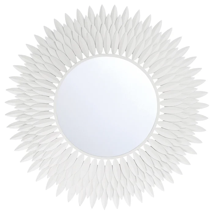 broche matte white 30in mirror