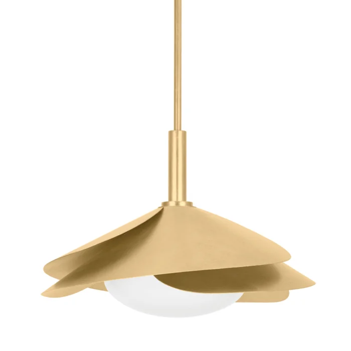 Brookhaven 1-Light Pendant in Vintage Gold Leaf 22L x 22W x 17.25H