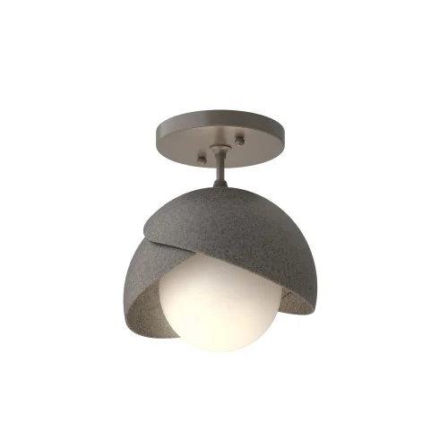 Brooklyn 1-Light Double Shade Semi-Flush (65|121377-SKT-07-20-GG0711)