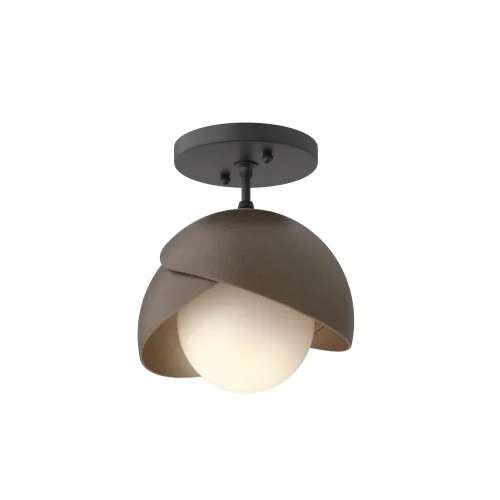 Brooklyn 1-Light Double Shade Semi-Flush (65|121377-SKT-10-05-GG0711)