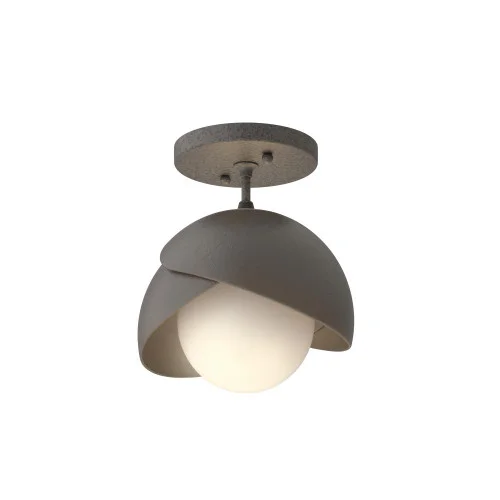 Brooklyn 1-Light Double Shade Semi-Flush (65|121377-SKT-20-07-GG0711)