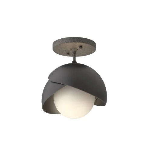 Brooklyn 1-Light Double Shade Semi-Flush (65|121377-SKT-20-10-GG0711)