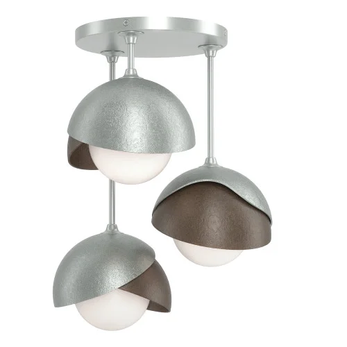 Brooklyn 3-Light Double Shade Semi-Flush (65|121374-SKT-82-05-GG0711)