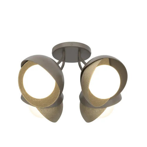 Brooklyn 4-Light Double Shade Semi-Flush (65|121376-SKT-07-84-GG0711)