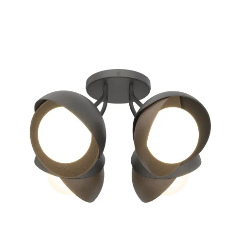 Brooklyn 4-Light Double Shade Semi-Flush (65|121376-SKT-85-10-GG0711)