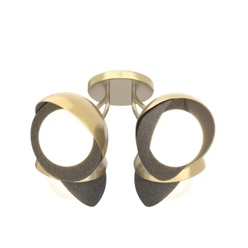 Brooklyn 4-Light Double Shade Semi-Flush (65|121376-SKT-86-20-GG0711)