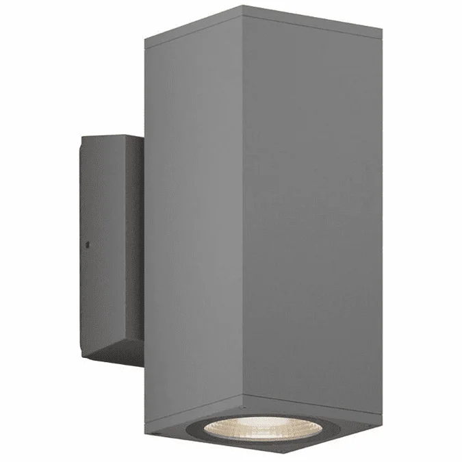 Bruck EXT-4QUD-SW-15LM-30K-90-50D-SV-W-UNV-10V Sera Contemporary Silver LED Outdoor Wall Sconce Lighting