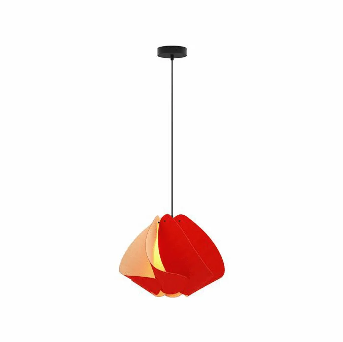 Bruck WEPMAT/44/RED/ASH WEP Matilda 17.4″ Contemporary Red Hanging Pendant Lighting