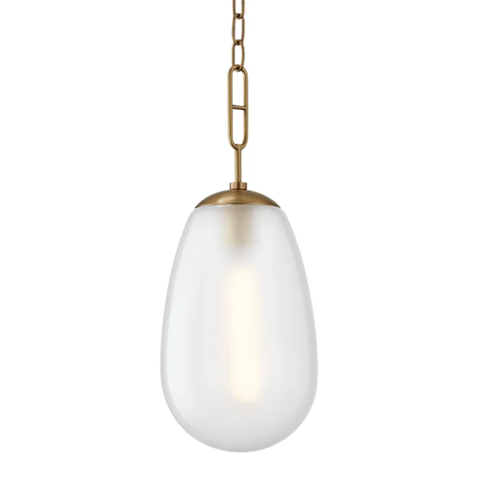 Bruckner 1-Light Pendant in Aged Brass 8.75L x 8.75W x 22.25H