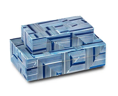 Cade Collection Box in Blue/White (142|1200-0512)