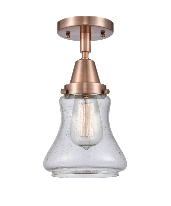 Caden One Light Flush Mount in Antique Copper (405|447-1C-AC-G194)