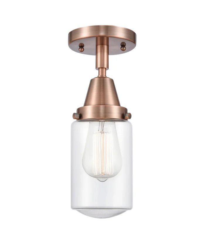 Caden One Light Flush Mount in Antique Copper (405|447-1C-AC-G312)