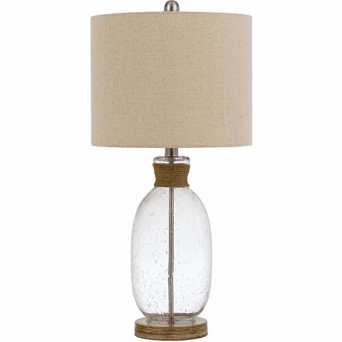 Cal BO-3023TB Seymour Wood Side Table Lamp