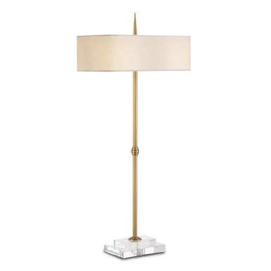 Caldwell Collection Two Light Table Lamp in Antique Brass/Clear (142|6000-0833)