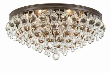 Calypso Six Light Flush Mount in Vibrant Bronze (60|138-VZ)