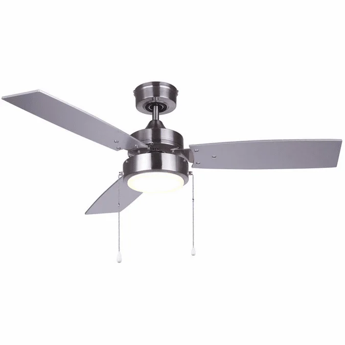 Canarm CF42WAL3BN Wallis Modern Brushed Nickel LED 42″ Home Ceiling Fan