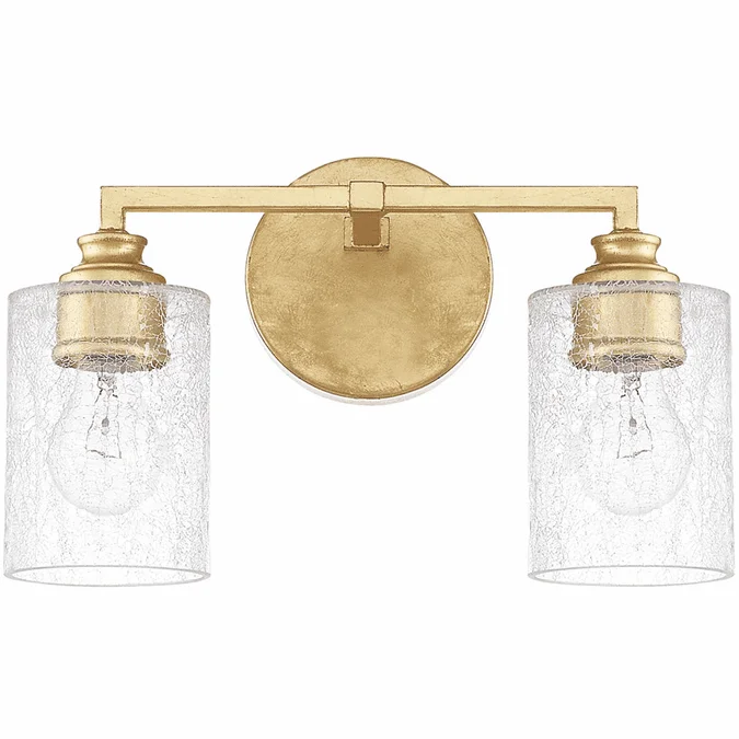Capital Lighting 120521CG-422 Milan Contemporary Capital Gold 2-Light Bath Lighting Sconce