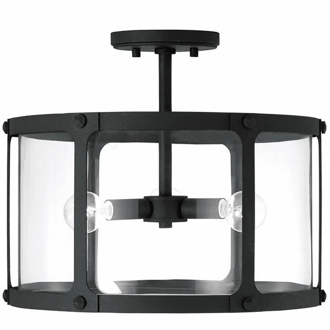 Capital Lighting 244931BI Brennen Black Iron Outdoor 6″ Overhead Lighting Fixture