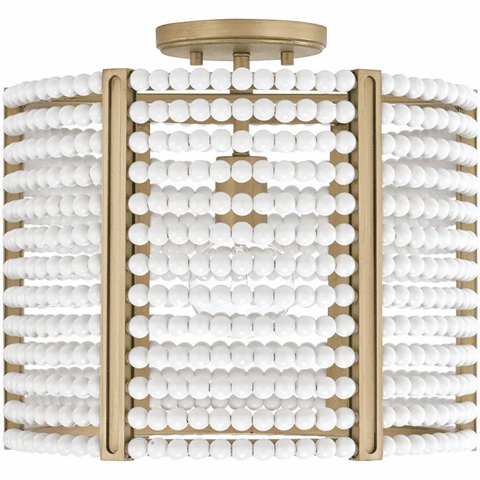 Capital Lighting 247111AP Brynn Contemporary Aged Brass Painted 3-Light Overhead Lighting