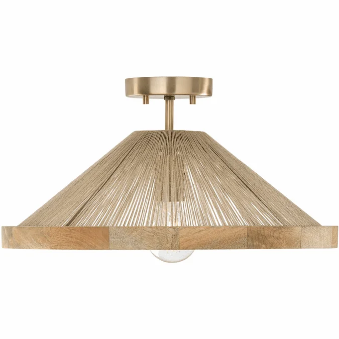 Capital Lighting 252811MA Maya Contemporary Matte Brass Flush Lighting