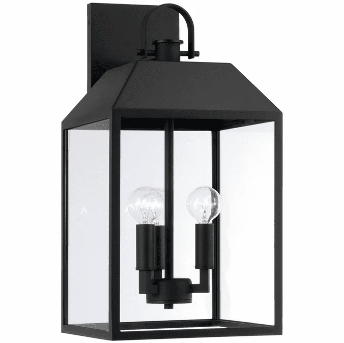 Capital Lighting 953432BK Nelson Modern Black Outdoor Wall Lamp