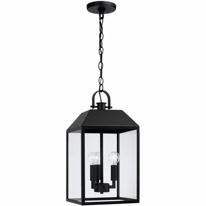 Capital Lighting 953434BK Nelson Contemporary Black Exterior Hanging Light