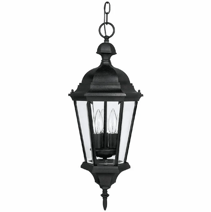 Capital Lighting 9724BK Carriage House Traditional Black Exterior Pendant Lighting