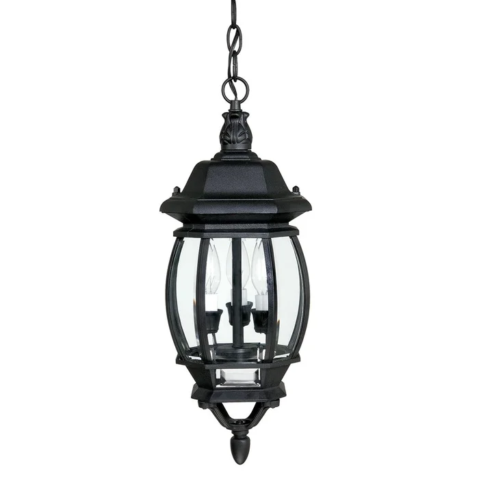 Capital Lighting French Country 3-Light Outdoor Hanging-Lantern – 9864BK
