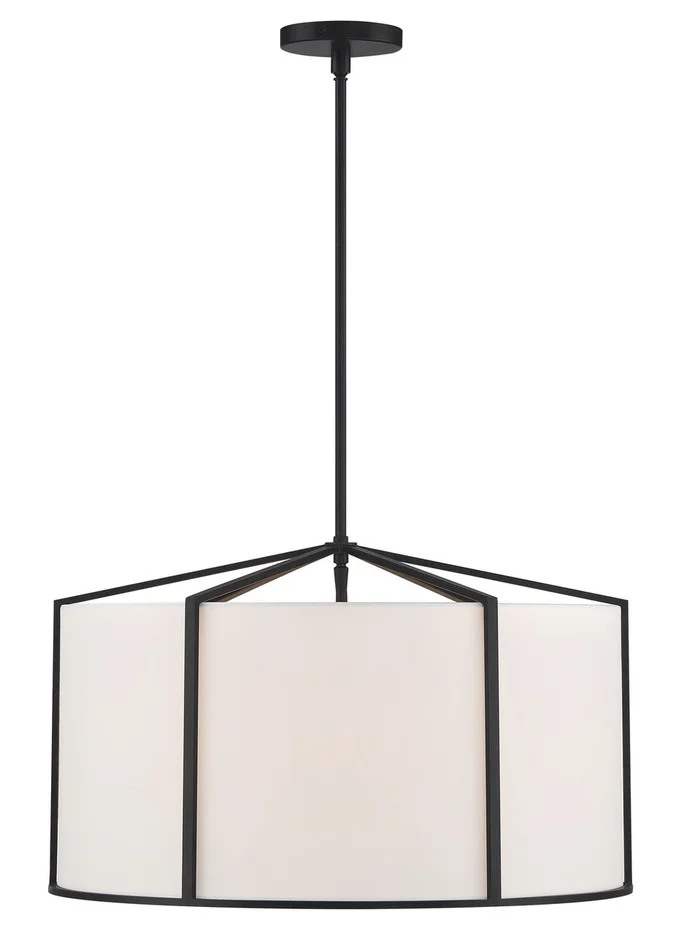 Carlyn Six Light Pendant in Black (60|CAR-9206-BK)