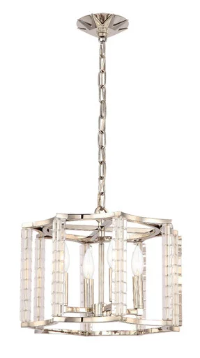 Carson Four Light Chandelier in Polished Nickel (60|8854-PN)