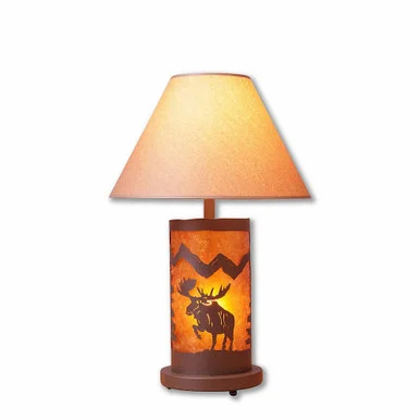 Cascade-Alaska Moose Two Light Table Lamp in Rustic Brown (172|M60122AM-KR-27)