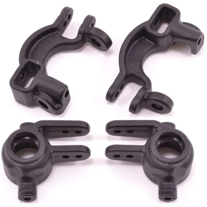 Caster & Steering Blocks Black: Slash 4X4, ST 4X4 (2)