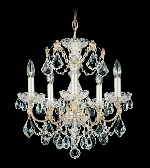 Century 5 Light 120V Chandelier in Polished Silver with Heritage Handcut Crystal (168|1704-40)
