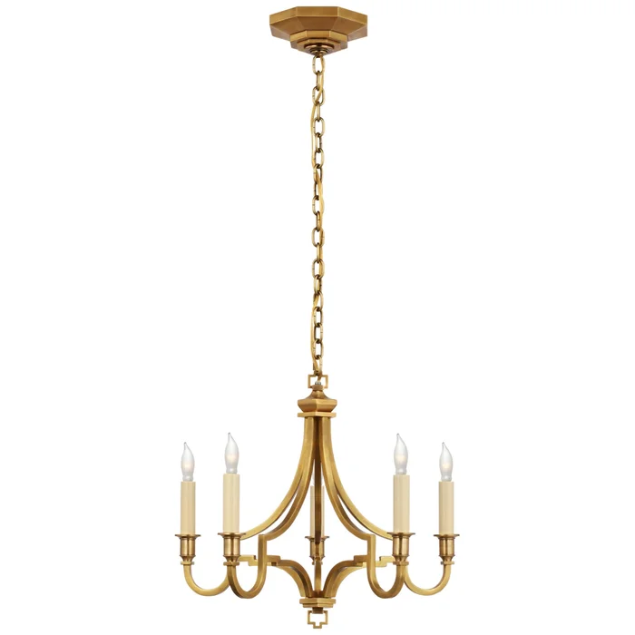 Chapman & Myers Mykonos Small Chandelier in Antique-Burnished Brass Ceiling Light W15.5″ x H14.25″