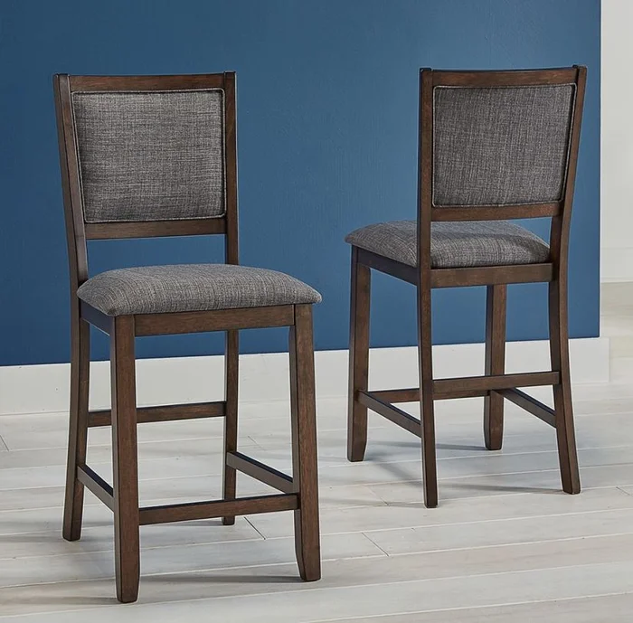 Chesney Upholstered Counter Stool (set of 2) in Falcon Brown CHSFB369K