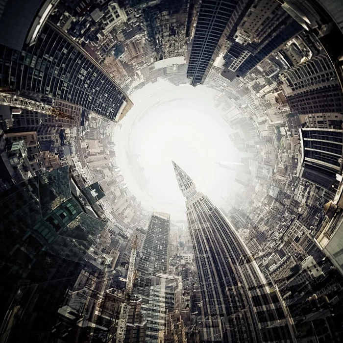 City Center Ii Giant Art 54×54 Wall Art|uvre dart murale Giant Art City Center Ii 54×54