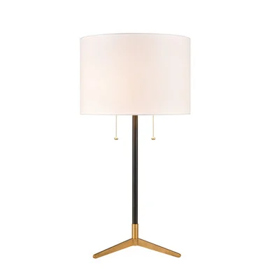 Clubhouse Two Light Table Lamp in Matte Black (45|D3120WHT)