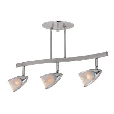 Comet Three Light Semi-Flush Mount in Brushed Steel (18|52030-BS/OPL)
