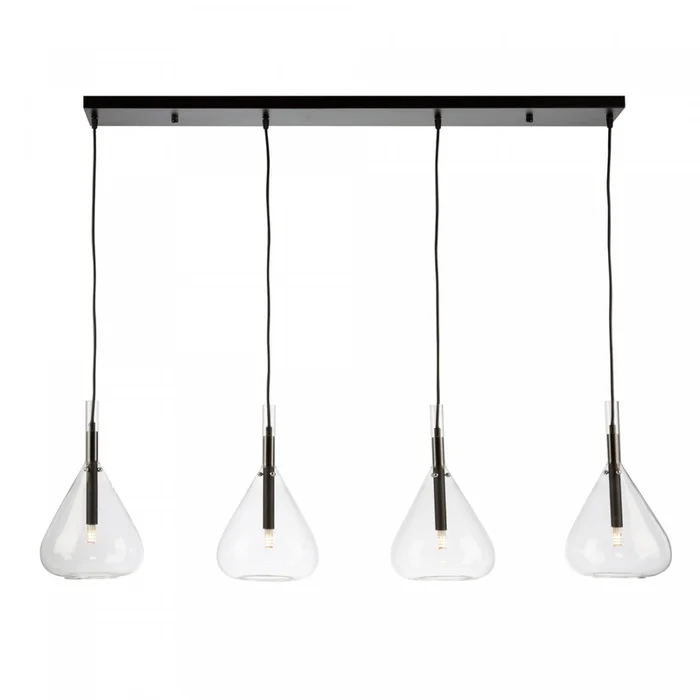 Conic 4-Light Black Ceiling Light|Luminaire suspendu Conic noir 4ampoules|D06HYYA6