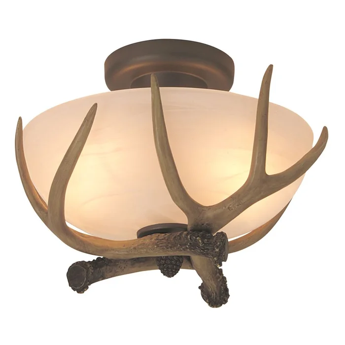 Craftmade Antler 2-LT Semi Flush – European Bronze – X1611-EB