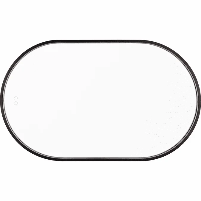 Craftmade MIR2405OVL-FB3C Rachel Modern Flat Black LED Wall Mirror