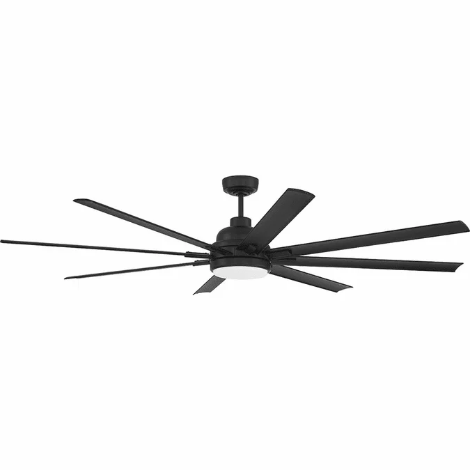 Craftmade RSH72FB8 Rush Contemporary Flat Black LED 72″ Home Ceiling Fan