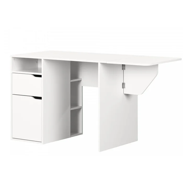 Crea Expandable Craft Table – Pure White | Table dartisanat extensible Crea – blanc solide | D83G0EQO