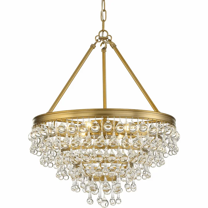 Crystorama 136-VG Calypso Vibrant Gold 20″ Lighting Pendant